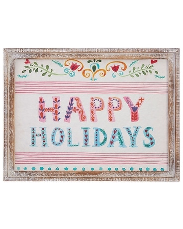 Happy Holidays Flower Arrangement