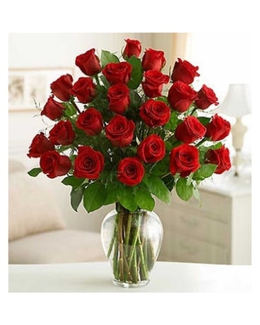 Two Dozen Red Roses Flower Arrangement