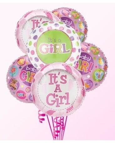 It's a Girl Balloon Bouquet Bouquet