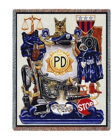 Police Officer Throw Gifts