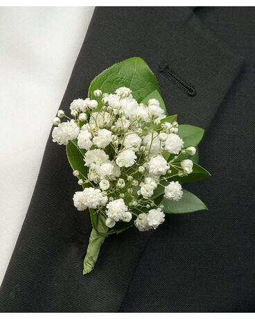 Babies Breath Boutonniere Flower Arrangement