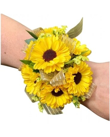 Say Yellow Corsage Flower Arrangement