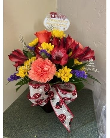 Ladybug Flower Arrangement