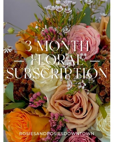 3 Month Floral Subscription Flower Arrangement