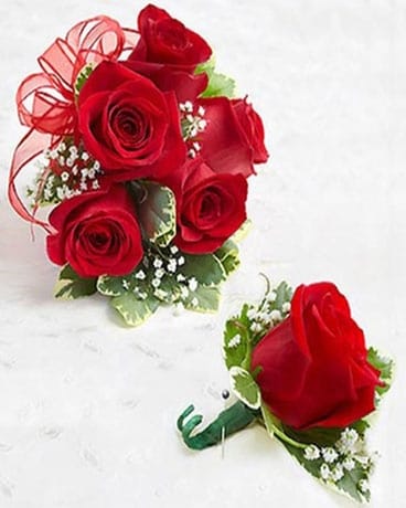 red corsage