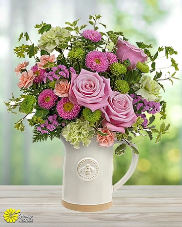 Artisanal Pitcher Bouquet Flower Arrangement
