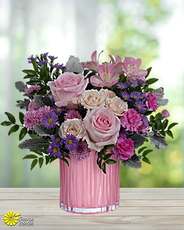Rosy Pink Flower Arrangement