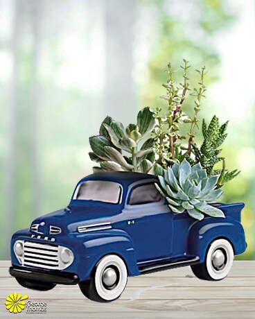 His Favorite Ford F1 Pickup Flower Arrangement