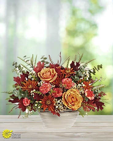 Rustic Harvest Centerpiece Flower Arrangement