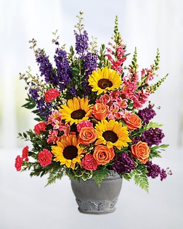 Hues Of Hope Sympathy Arrangement