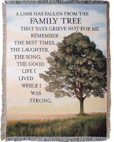 Family Tree Tapestry Throw Gifts