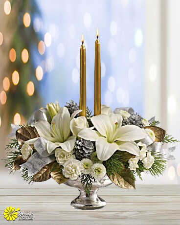 Silver & Gold Flower Arrangement