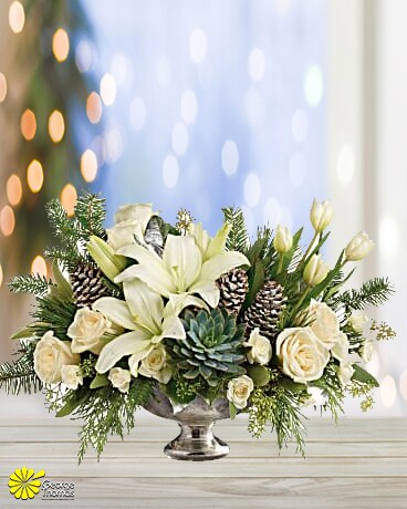 Winter Wilds Centerpiece Flower Arrangement