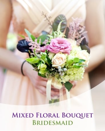 Mixed Floral Bridesmaid Bouquet for Micro Weddings Mixed Floral Bridesmaid Bouquet for Micro Weddings