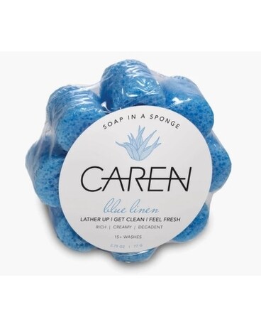 Caren Blue Linen Soap Sponge Gifts