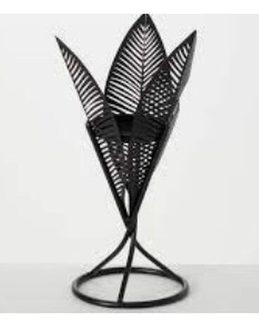 Metal Leaf Pillar Candle Holder Gifts