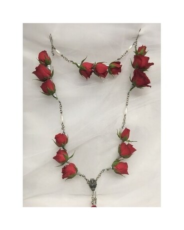 Divine Grace 50 Bead Rosary Sympathy Arrangement