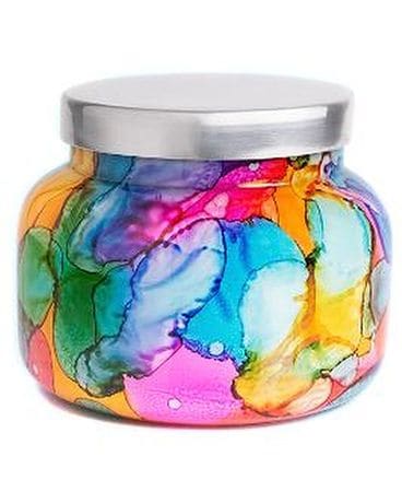 Capri Blue Volcano Rainbow Watercolor Jar Candle Jar Candle