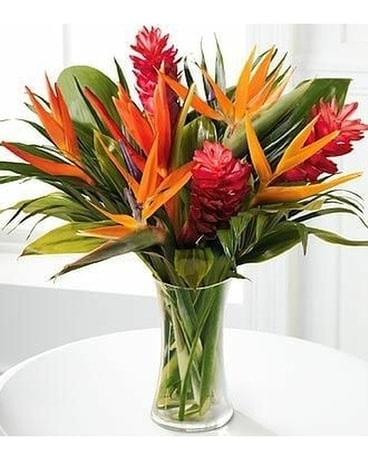 Tropical Vase Flower Arrangement