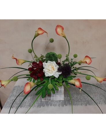 Colorful Calla Silk Box Dried Flowers