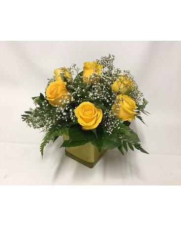 Roses deVine - Yellow Flower Arrangement