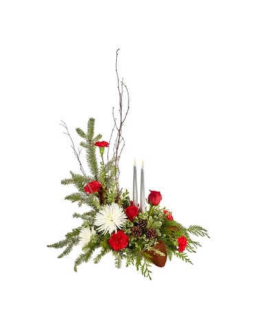 Woodsy Christmas Flower Arrangement
