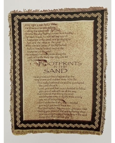 Sandy Footprints Tapestry Throw Blanket Gifts