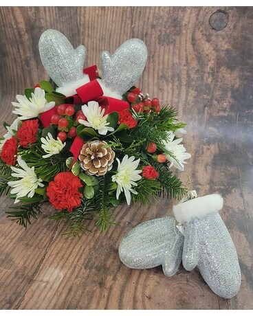 Warm Woolen Mittens Bouquet Flower Arrangement