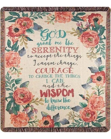 Serenity Prayer Floral Tapestry Custom product