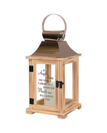 Angels Arms Natural Wood Lantern Custom product