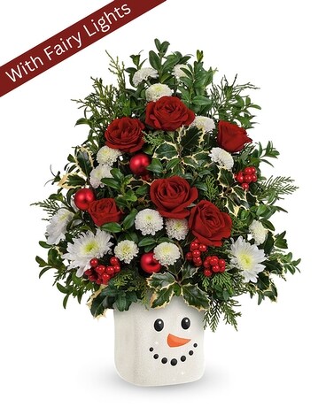 Teleflora's Snowy Surprise Bouquet Flower Arrangement