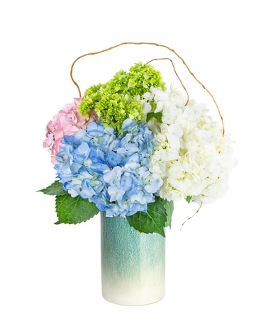 Aqua Allure Hydrangea Flower Arrangement