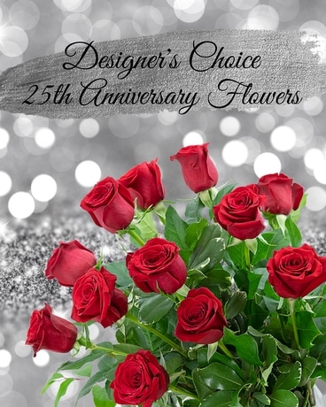 25th Anniversary Flower Arrangement
