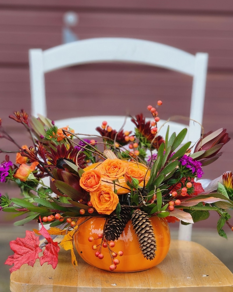 Artisan Design Orange Pumpkin in Lakehurst NJ - Colonial Bouquet
