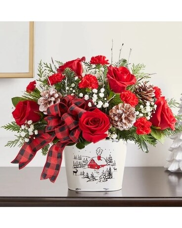 Country Christmas Flower Arrangement
