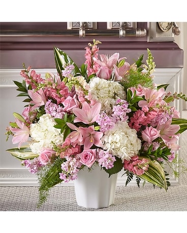 Simple Serene Basket Flower Arrangement