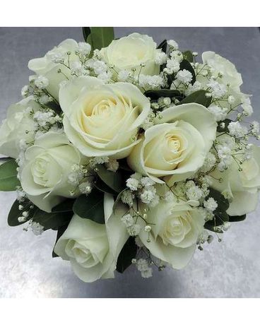 White Rose Bouquet Flower Arrangement