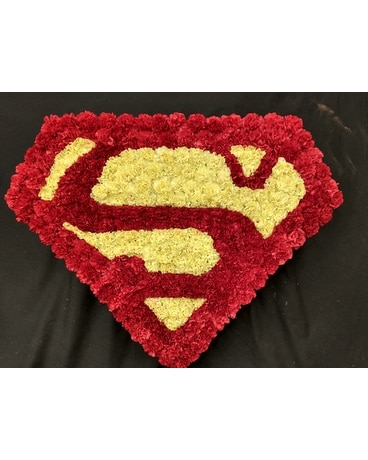 Superman Flower Arrangement