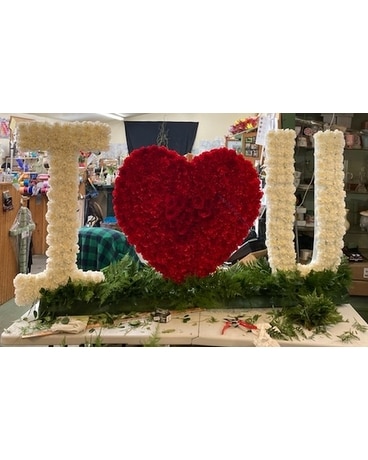 Felthousen's I Love You Flower Arrangement