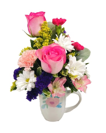 A Sip of Spring Flower Arrangement