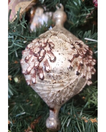 Glass Pinecone Ornament 4pc Gifts