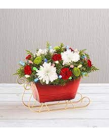Dashing Through the Snow Flower Arrangement