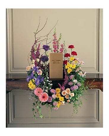 Cremation Urn Wreath Flower Arrangement