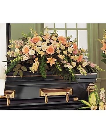 Peach Comfort Half-Couch Spray Flower Arrangement