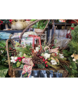 Seasonal Silk Lantern Specialty Arrangement