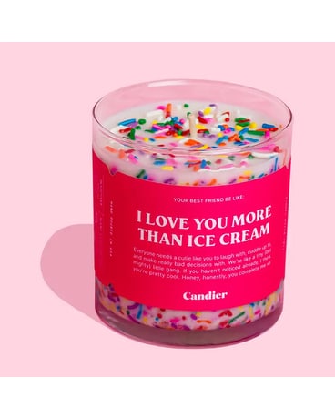 Love You More Than Ice Cream Jar Candle