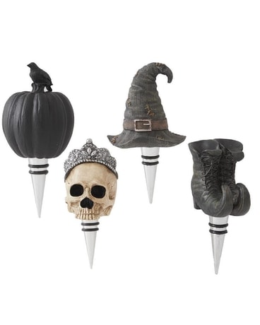 Assorted 6-Inch Halloween Bottle Stoppers Flower Arrangement