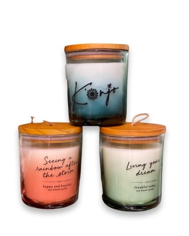 Konjo Candles Flower Arrangement