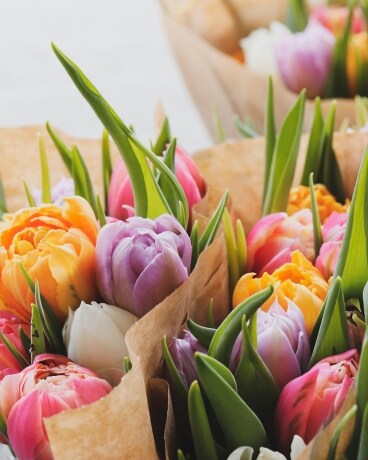 Mixed Tulips Flower Arrangement