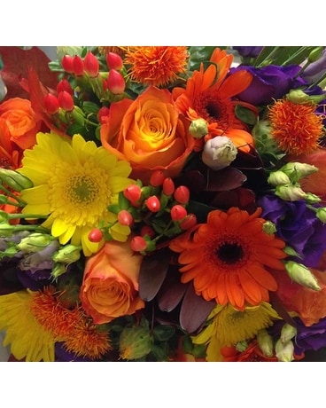 Wrapped Autumn Cut Flower Bouquet Flowers